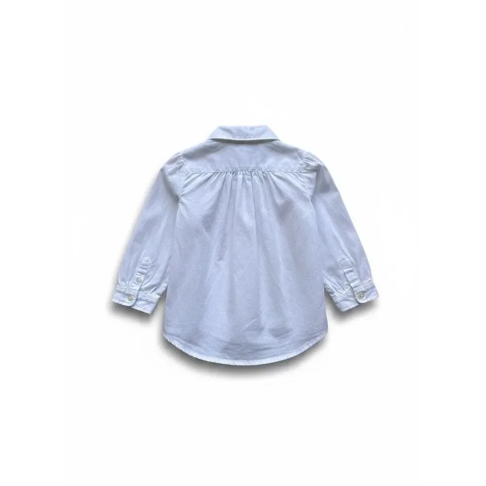 Ralph Lauren Ruffled Ballon Sleeve Blouse, Baby Size 24mo, White